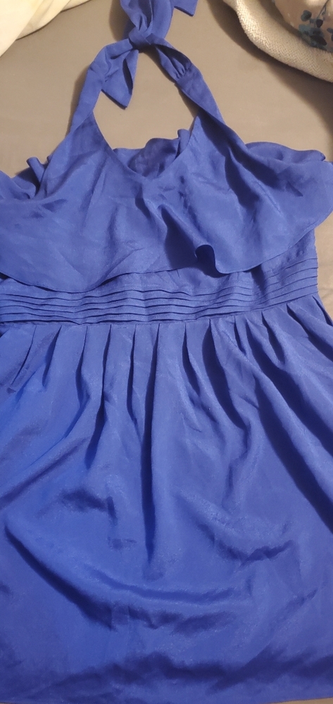 Double zero Royal blue halter flowy top